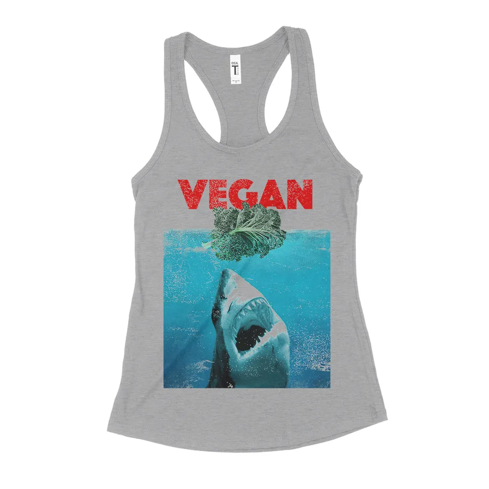 Vegan Jaws Parody Women's Tank