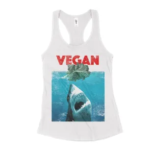 Vegan Jaws Parody Women's Tank