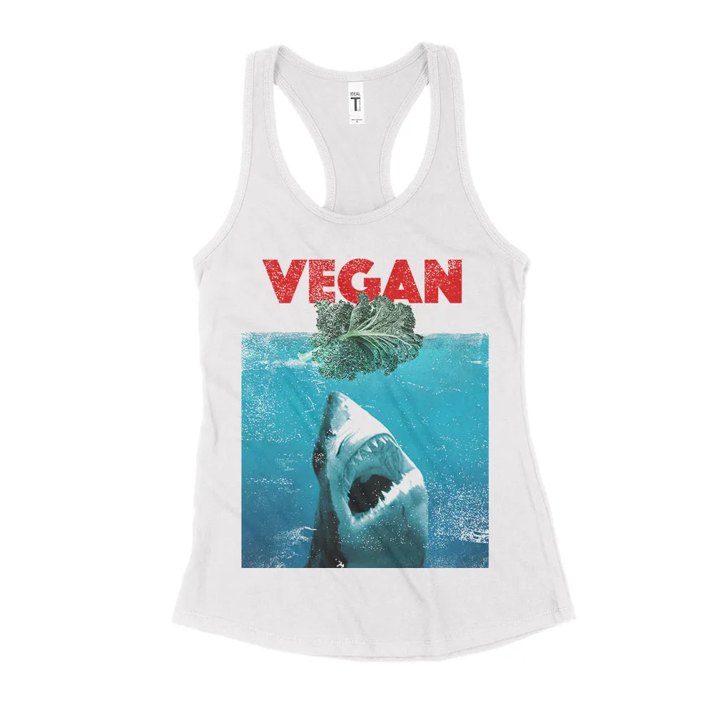 Vegan Jaws Parody Women's Tank
