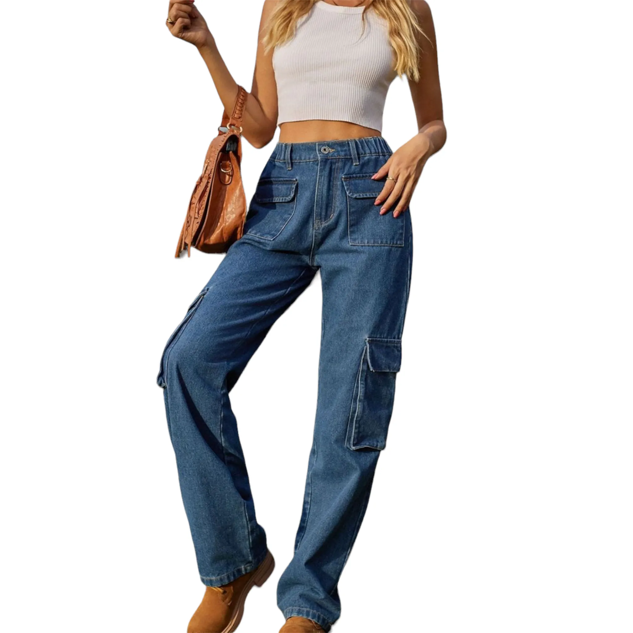 Versatile Workday Pocketed Jeans