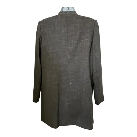 Vintage Calvin Klein Gold Label Long Gray Jacket No Closure   8