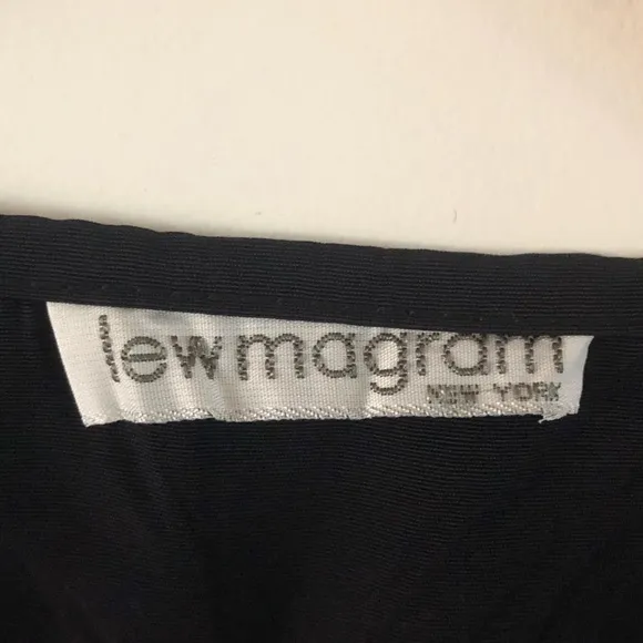 Vintage Lew Magram 90’s Black Jacket with Cream Lace  (one size, fits up to XL)