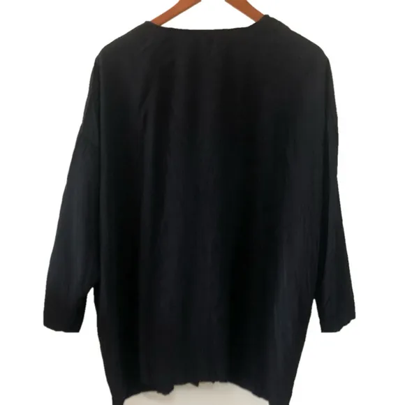Vintage Lew Magram 90’s Black Jacket with Cream Lace  (one size, fits up to XL)