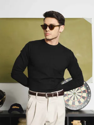 Vittorio Long Sleeve Crew Neck - Black