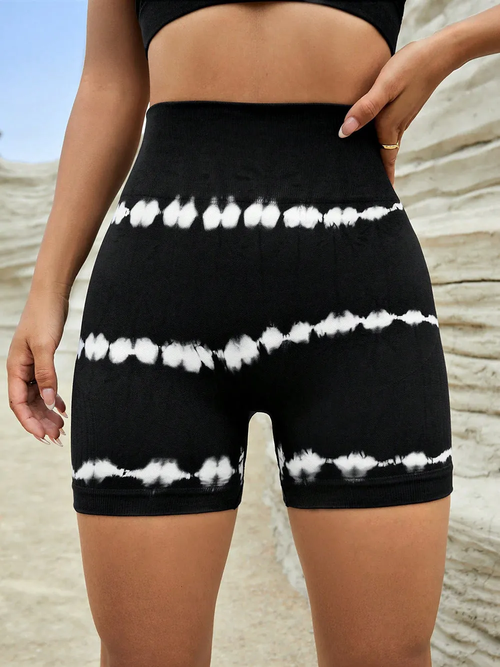 VividFlex Tie-Dye Yoga Shorts