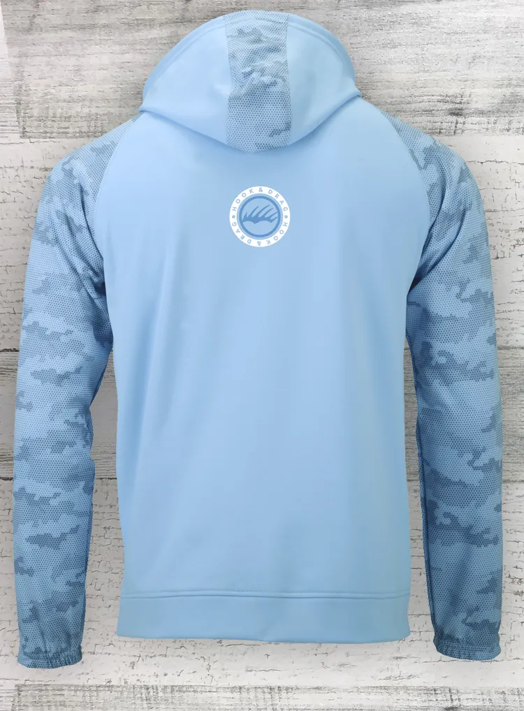 Walleye Tuff Tahoe Digi Hex Camo UPF 50 Hoodie - Walleye Hoodie - Fishing Hoodie