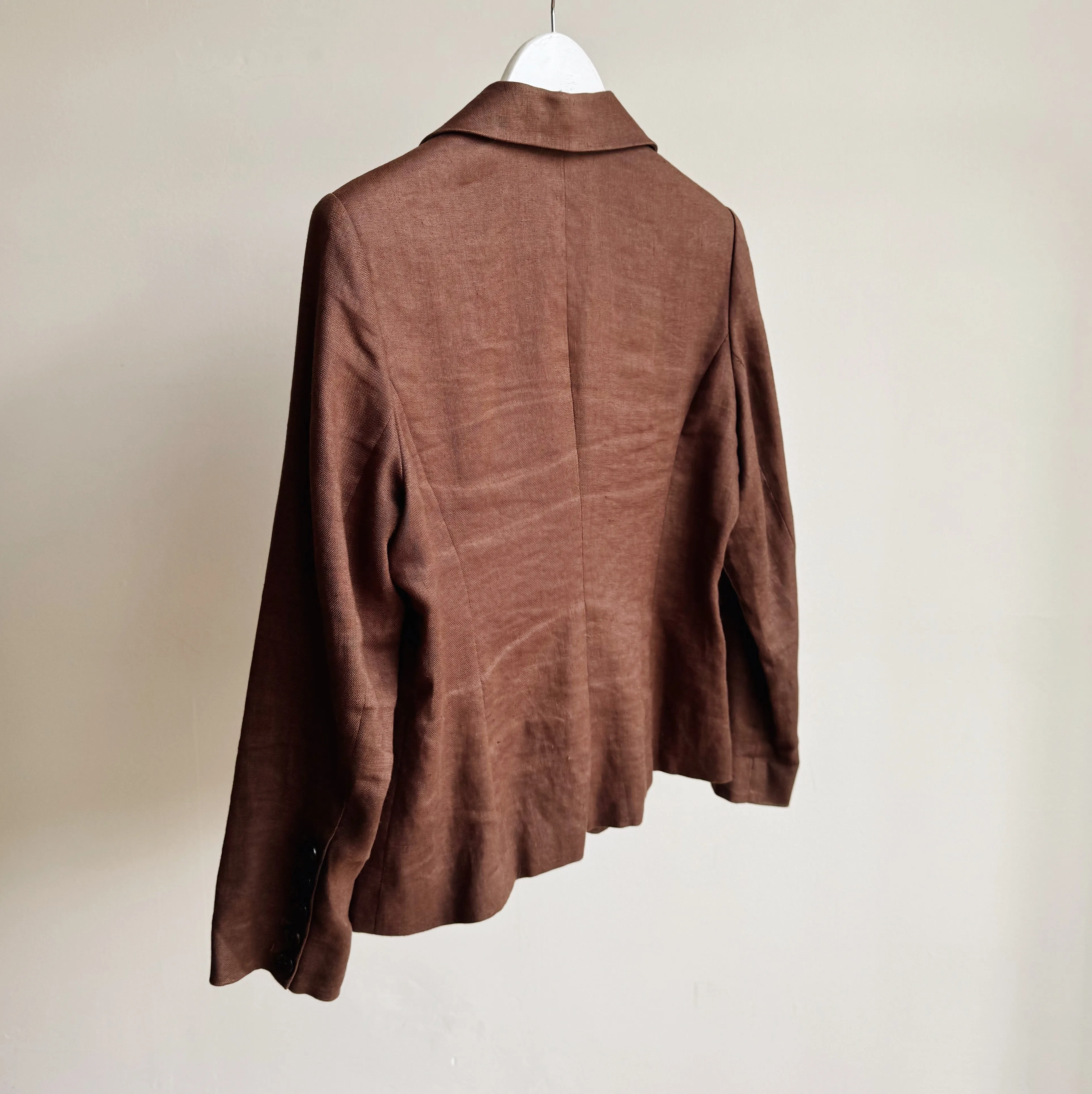 Walnut Tailored Linen Blazer