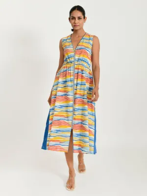 Wave Zipped Dress