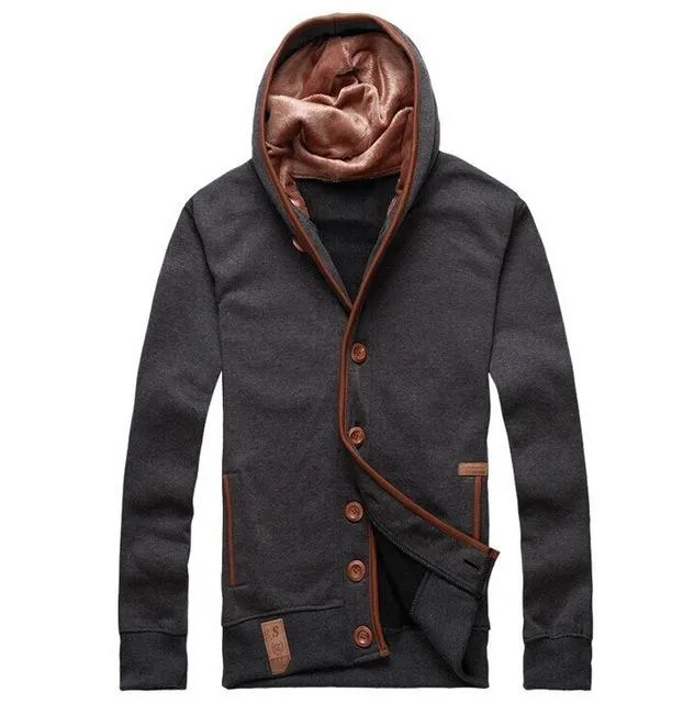 West Louis™ Men Autumn Hooded Overcoat