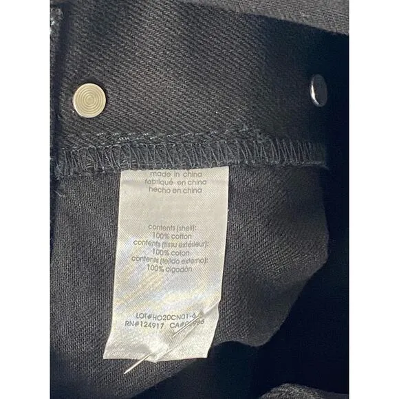 WEWOREWHAT Basic Crystal Embellished Black Overalls NEW Size Small