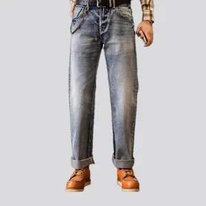 Whiskered midweight selvedge men's jeans