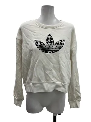 White Adidas Logo Sweater