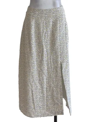 White Floral Long Skirt TCL