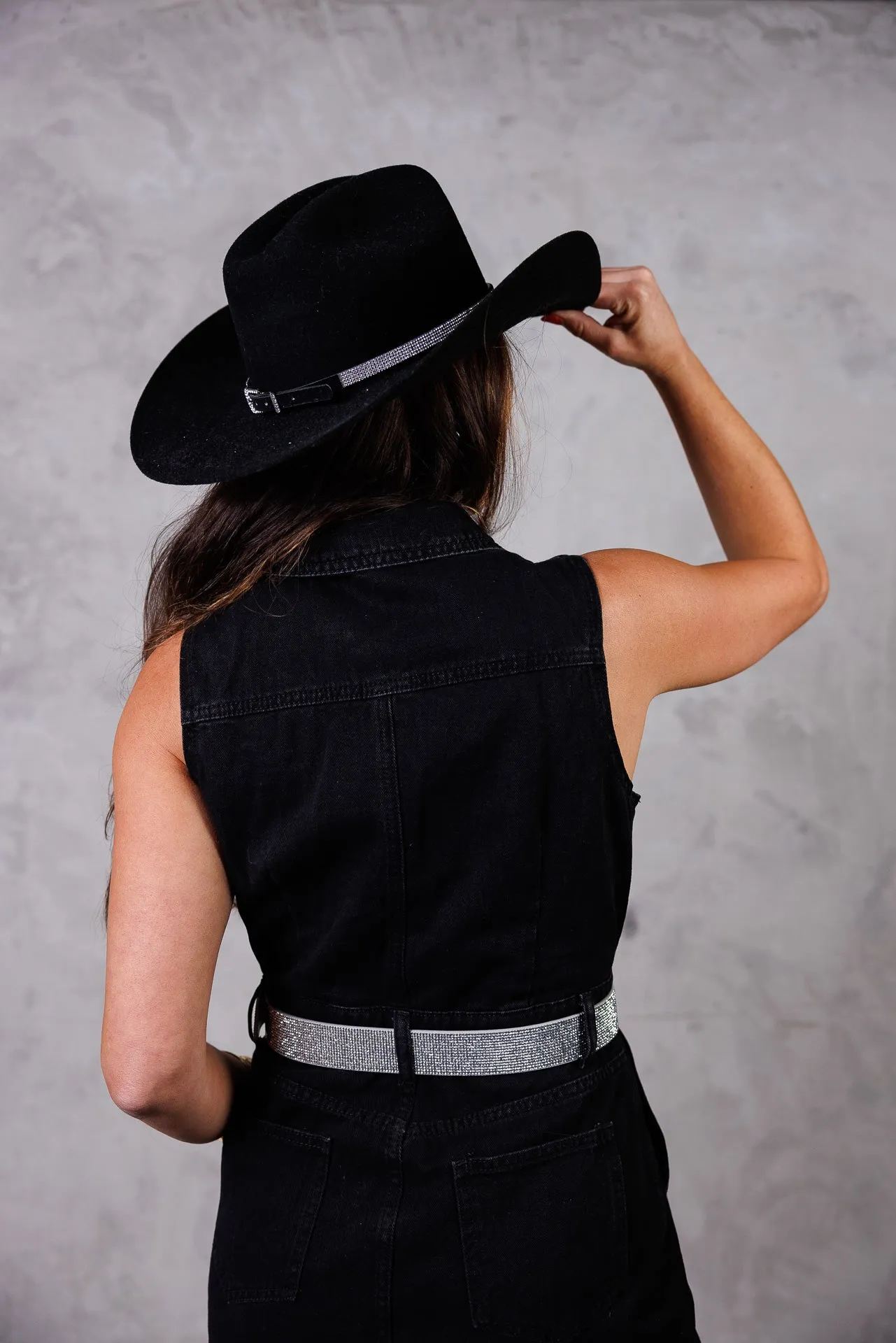 Wide Rhinestone Belt