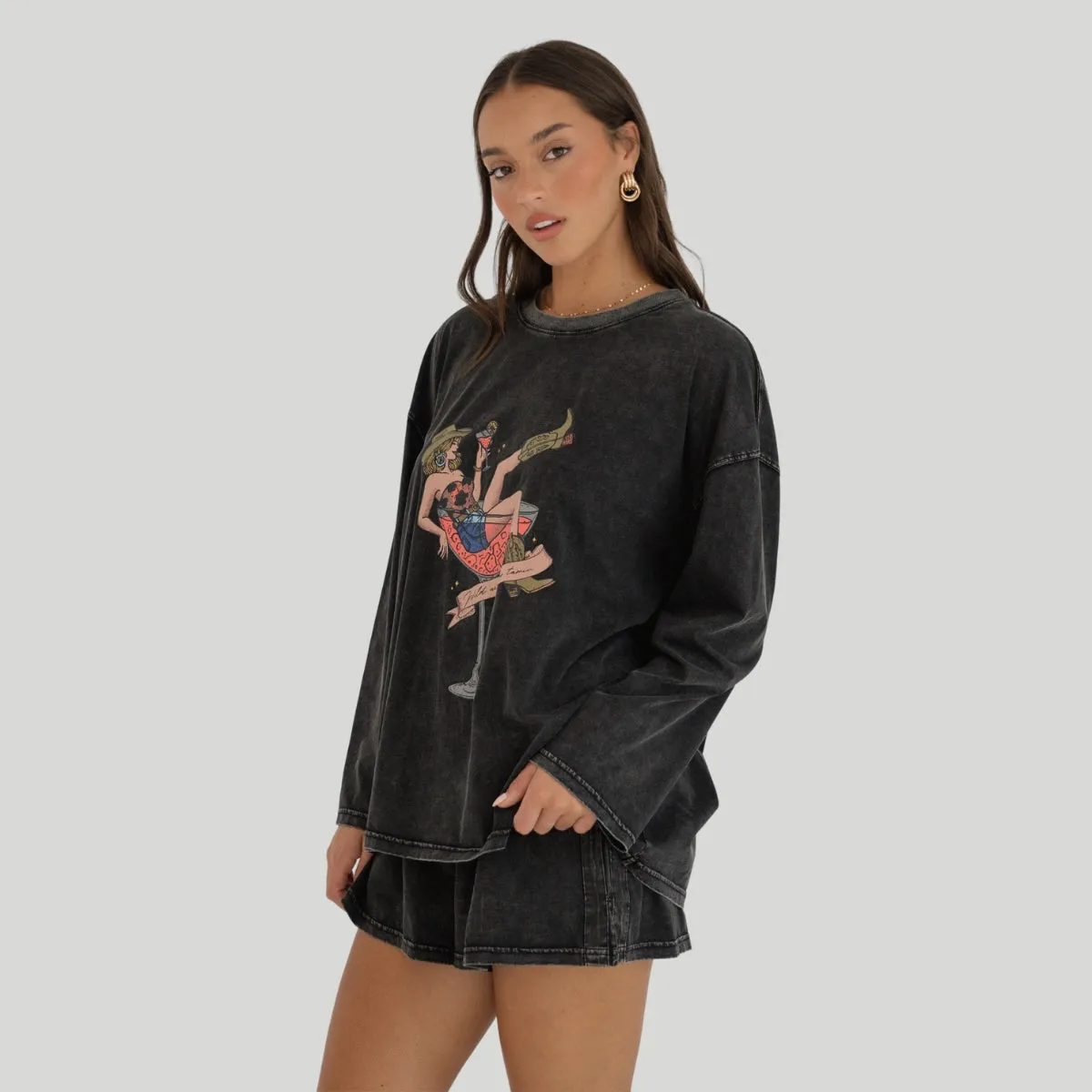 Wild Cowgirl Short Set (Black)