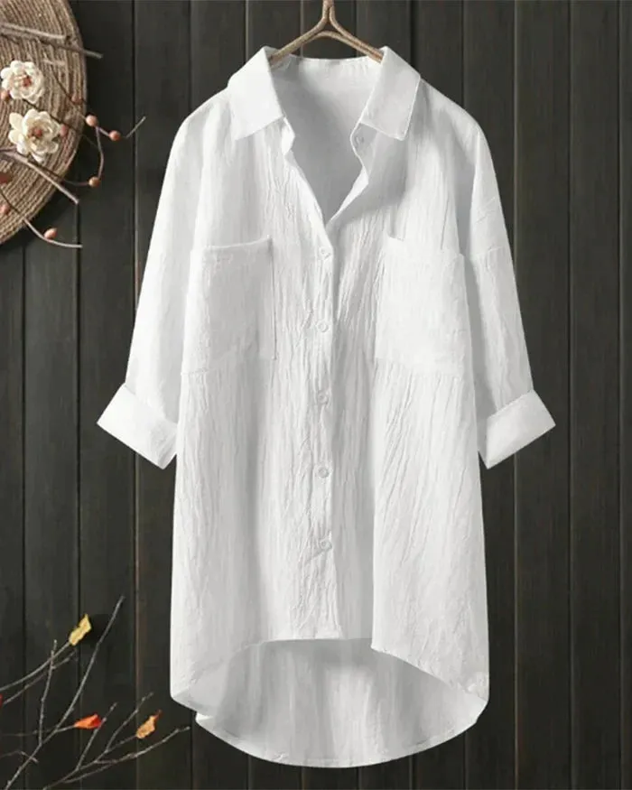 Willow | White Linen Blouse