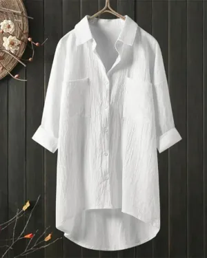 Willow | White Linen Blouse