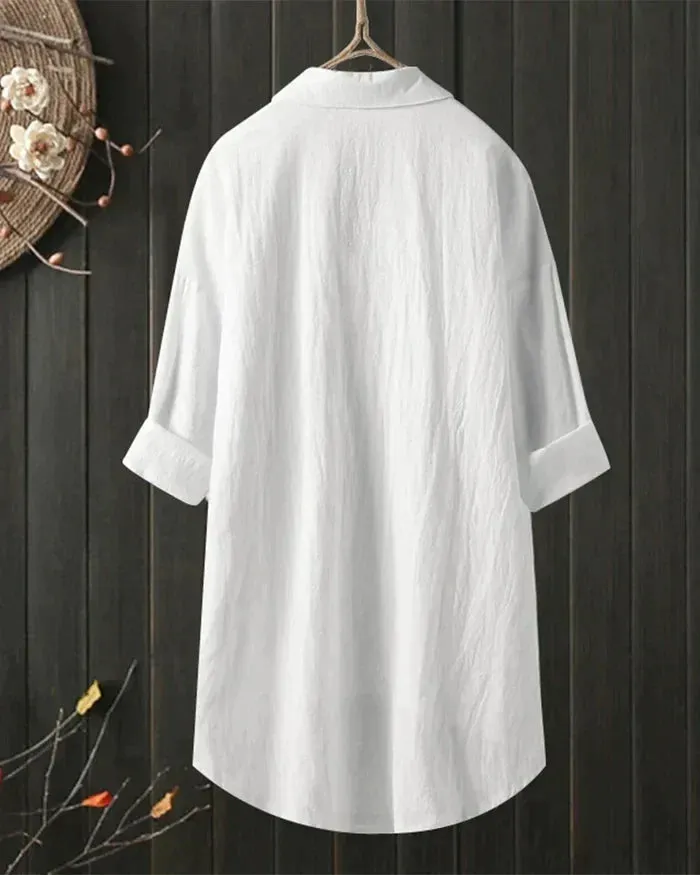 Willow | White Linen Blouse