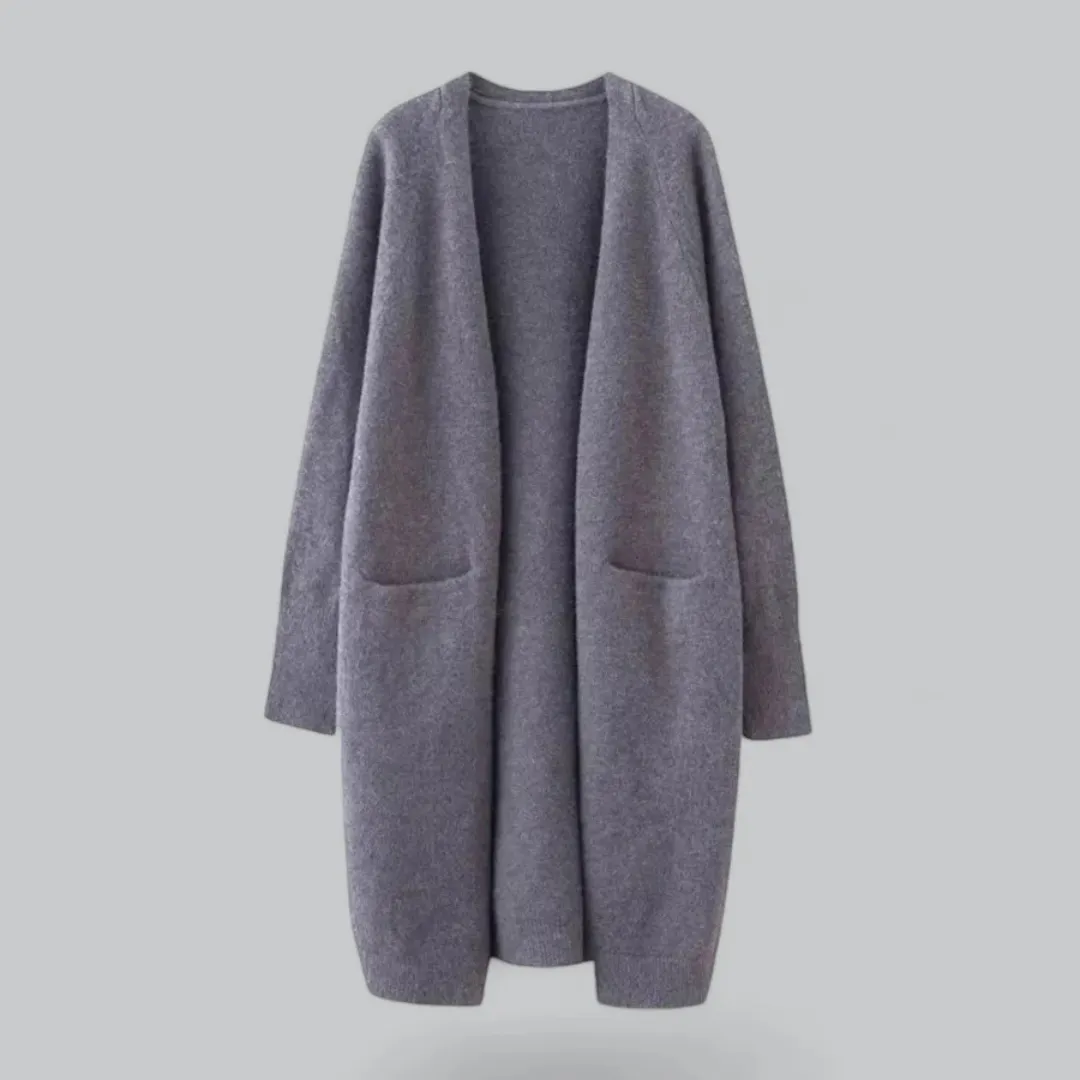 Women's Casual Open Front Cardigan | Long
