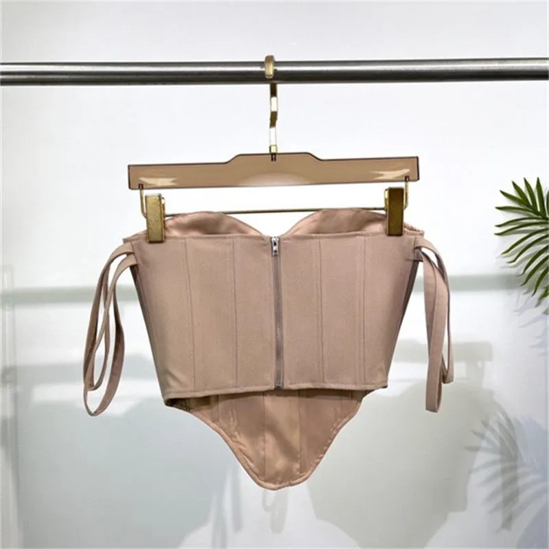 Women's Fashion Casual Solid Colour Corset Top