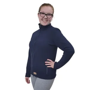 WOMEN'S FITTED CARDIGAN MICRO FLEECE NAVY