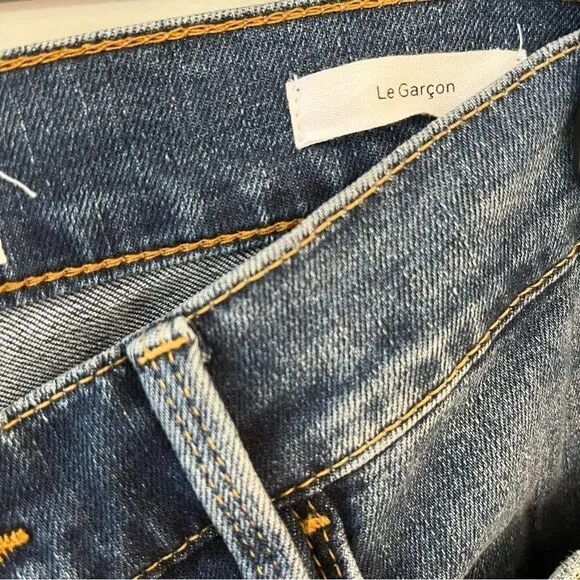 Womens Frame Denim &quot;Le Garcon&quot; Straight Leg Ankle Boyfriend Jeans NWT