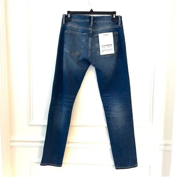 Womens Frame Denim &quot;Le Garcon&quot; Straight Leg Ankle Boyfriend Jeans NWT