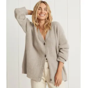 Women's Knitted Warm V Neck Cardigan | Oversized