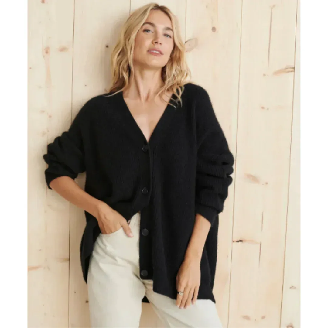 Women's Knitted Warm V Neck Cardigan | Oversized
