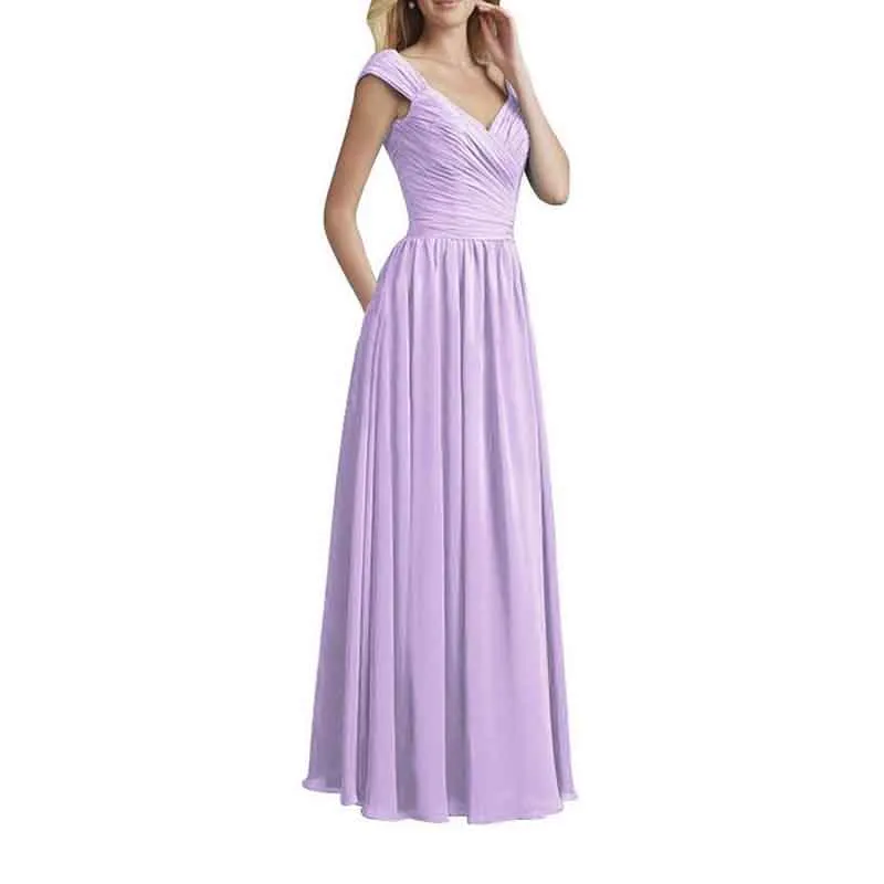 Womens Long Sleeveless Flowy Bridesmaid Cocktail Evening Gown Maxi Dress