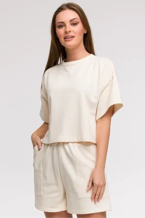 Women's loose cropped blouse