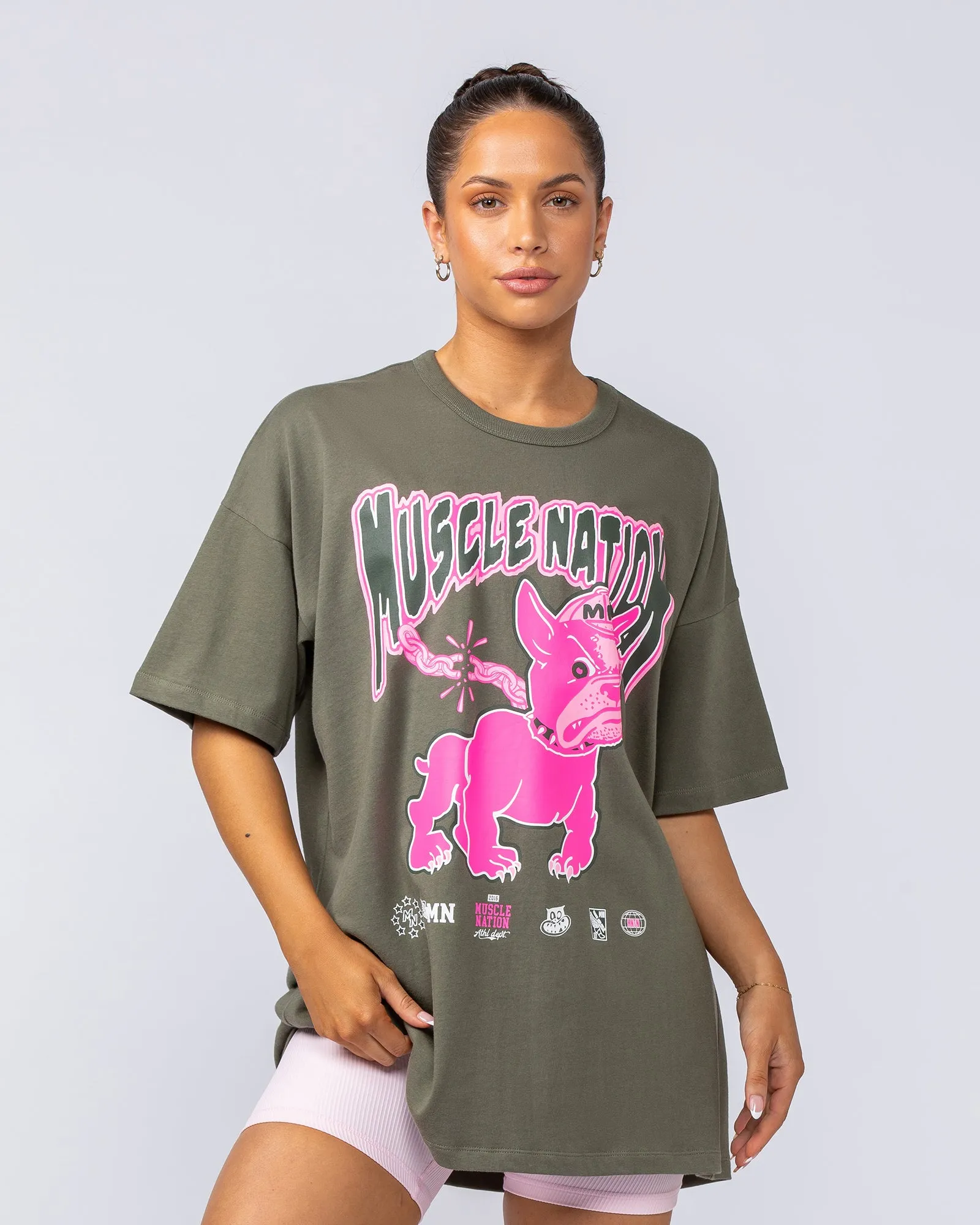 Womens Off-Leash Oversized Tee - Ivy