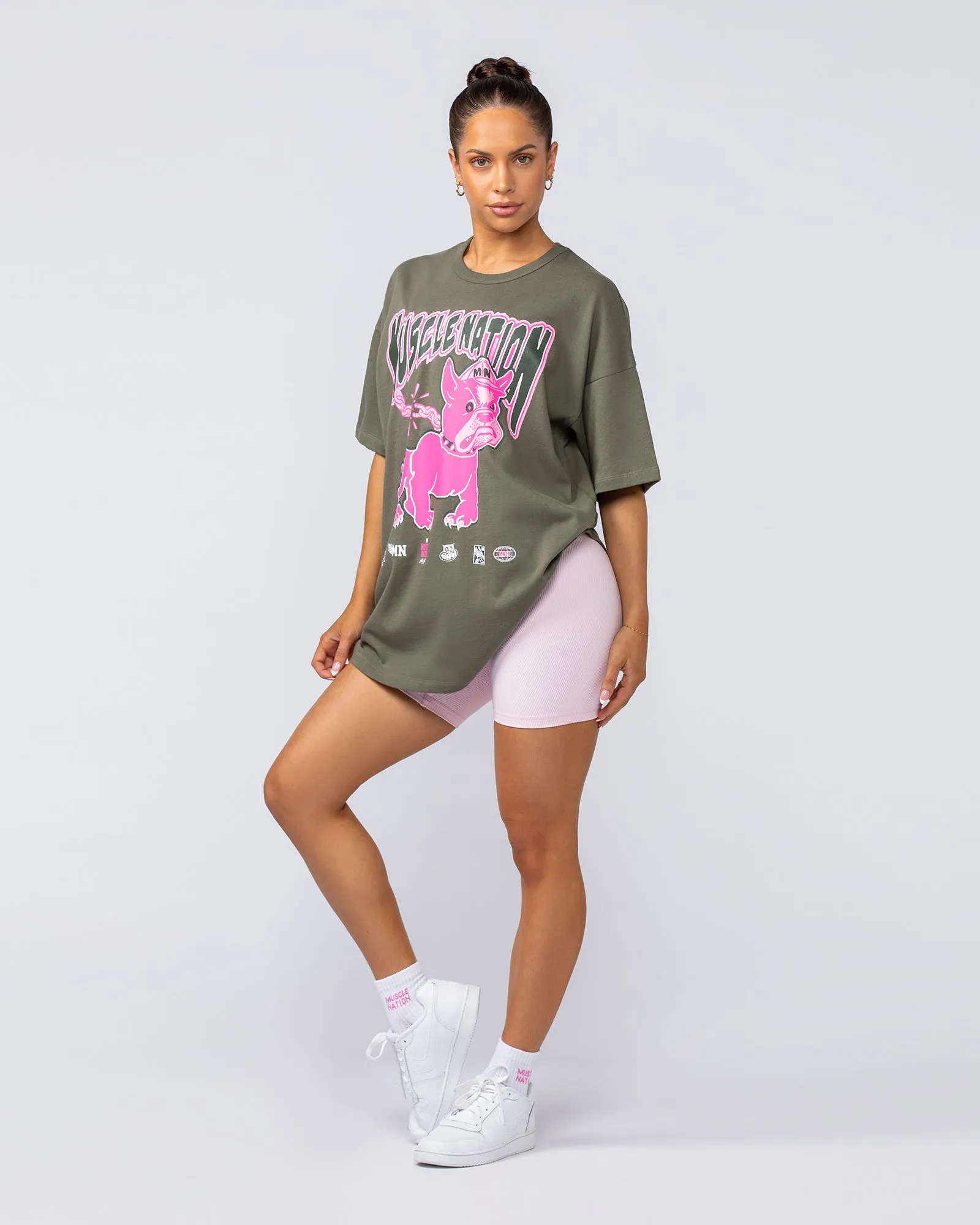 Womens Off-Leash Oversized Tee - Ivy