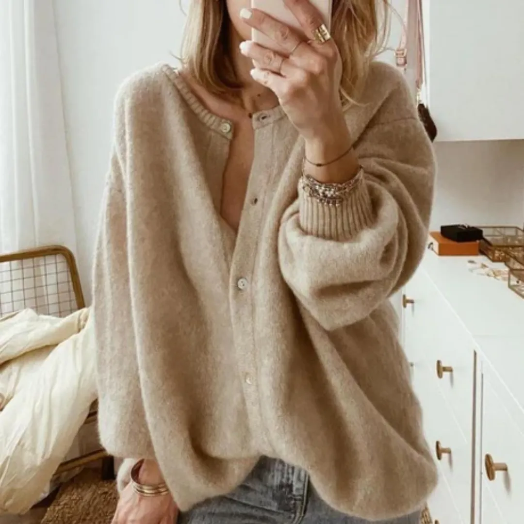 Women's Oversized Button Down Sweater | Long