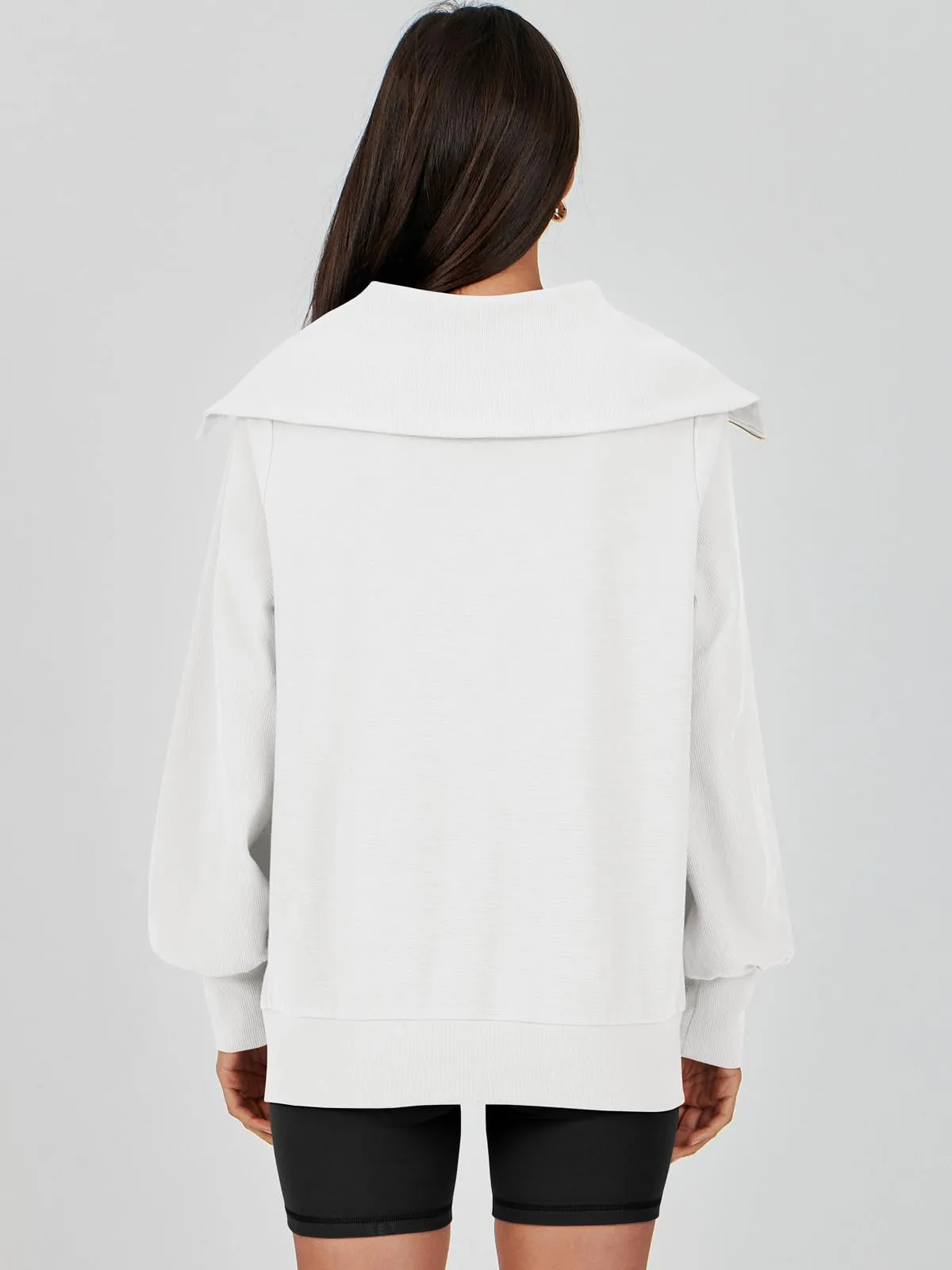 Women's Oversized Zip Up Sweatshirt (Buy 2 Free Shipping)