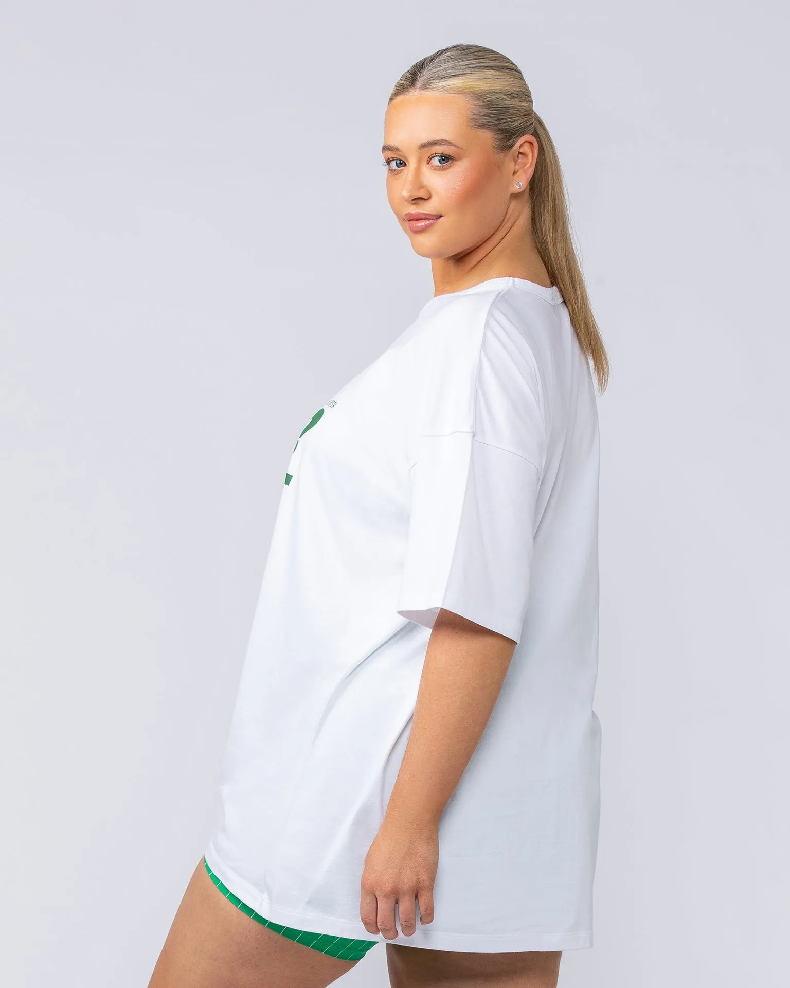 Womens Pizza This Oversized Tee - White