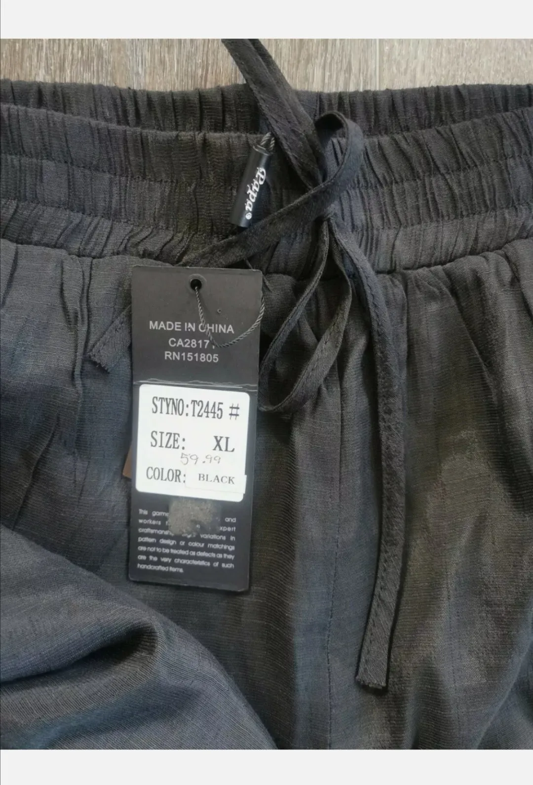 WOMENS PLUS SIZE XL - PAPA VANCOUVER, Soft, Flowy, Black Pants NWT B46