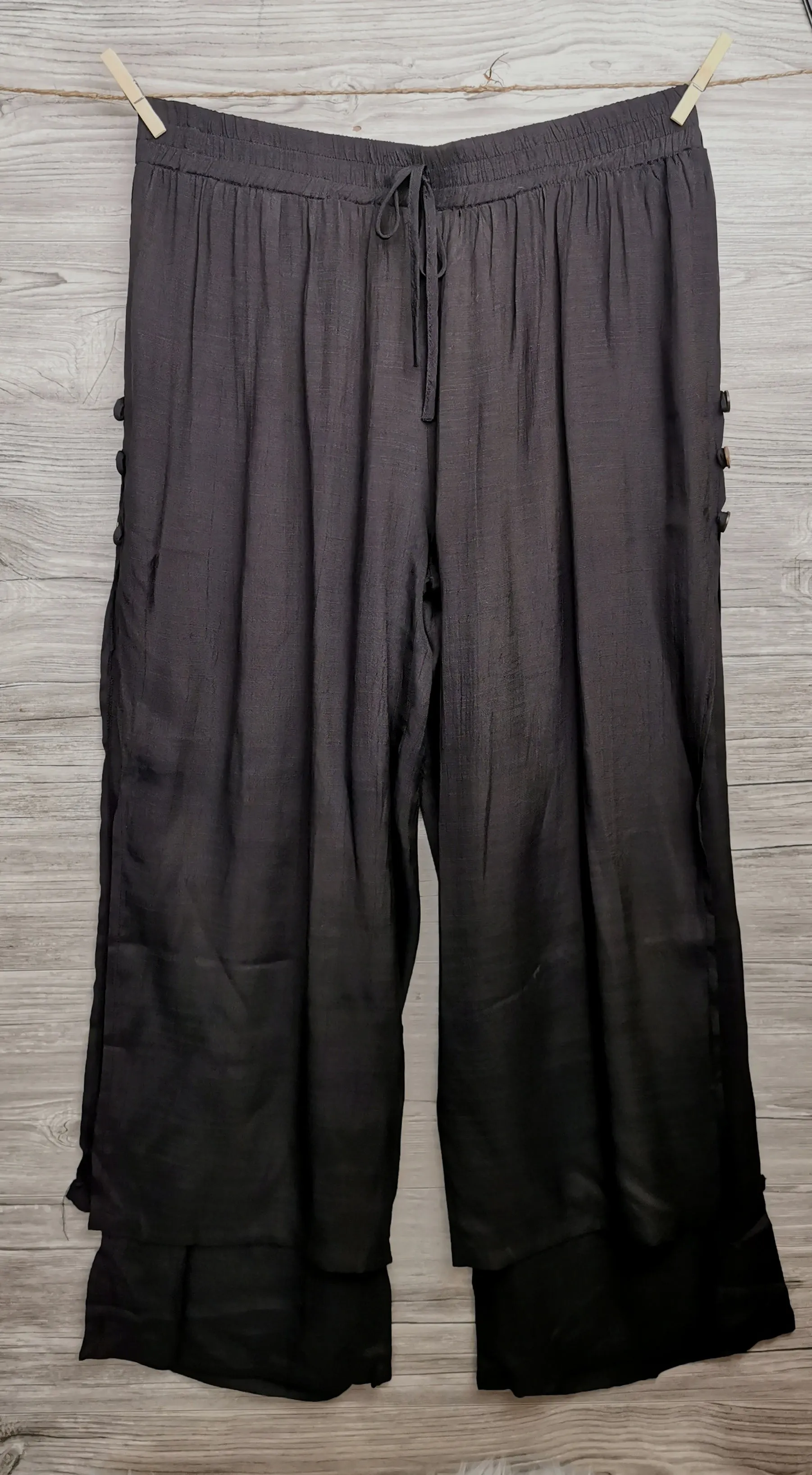 WOMENS PLUS SIZE XL - PAPA VANCOUVER, Soft, Flowy, Black Pants NWT B46