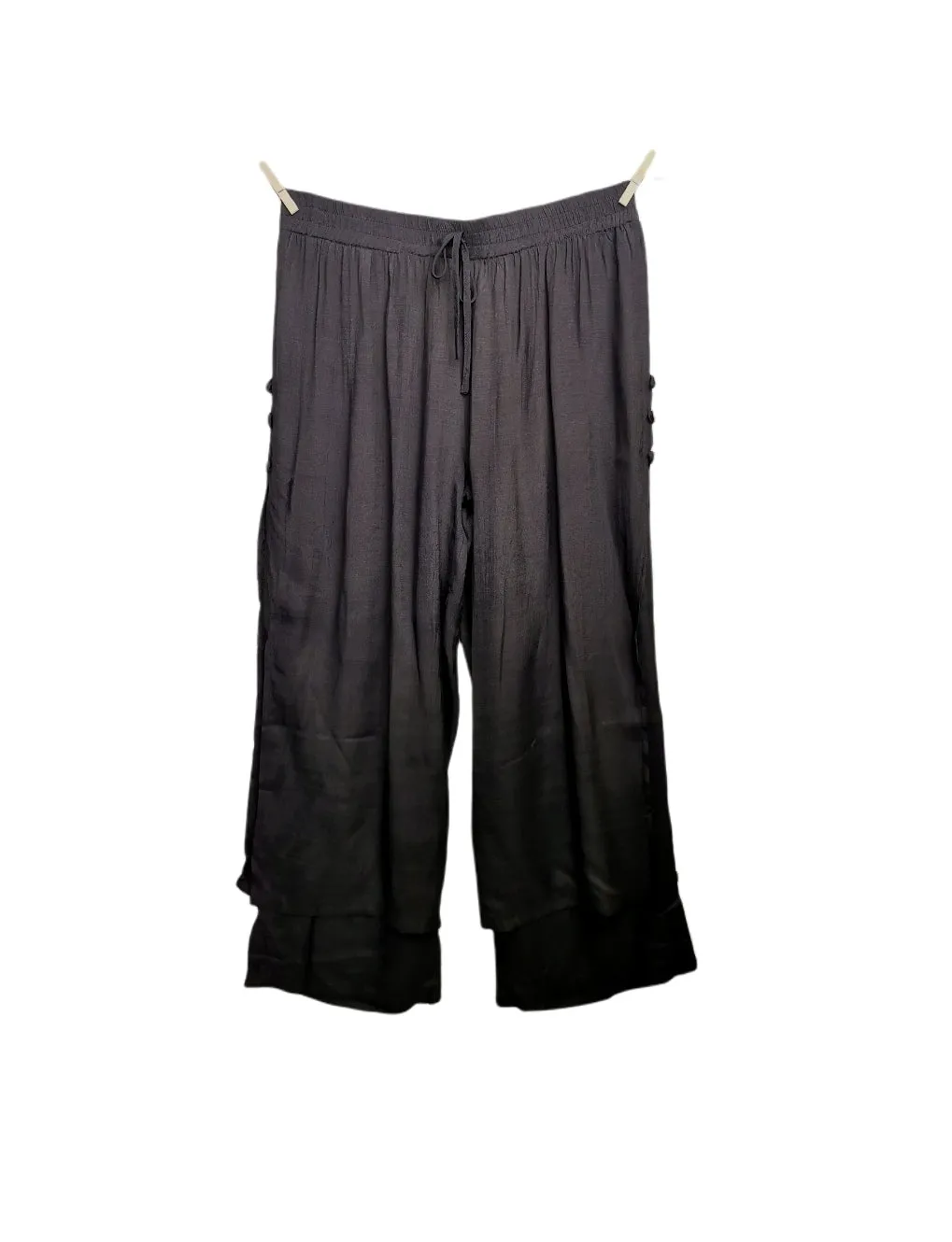 WOMENS PLUS SIZE XL - PAPA VANCOUVER, Soft, Flowy, Black Pants NWT B46