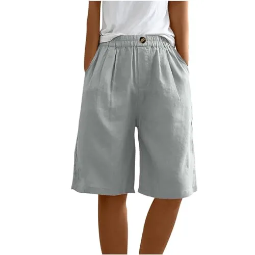 Womens Shorts Casual High Waisted Chino Butt Lift Lightweight Stretch Casual Golf Shorts with Pockets Today Deals Prime Haul Store Clearance Outlet