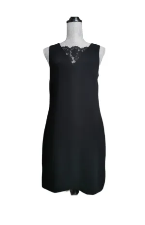 WOMENS SIZE 6 - H&M, Black Dress, Lace Inset EUC B53