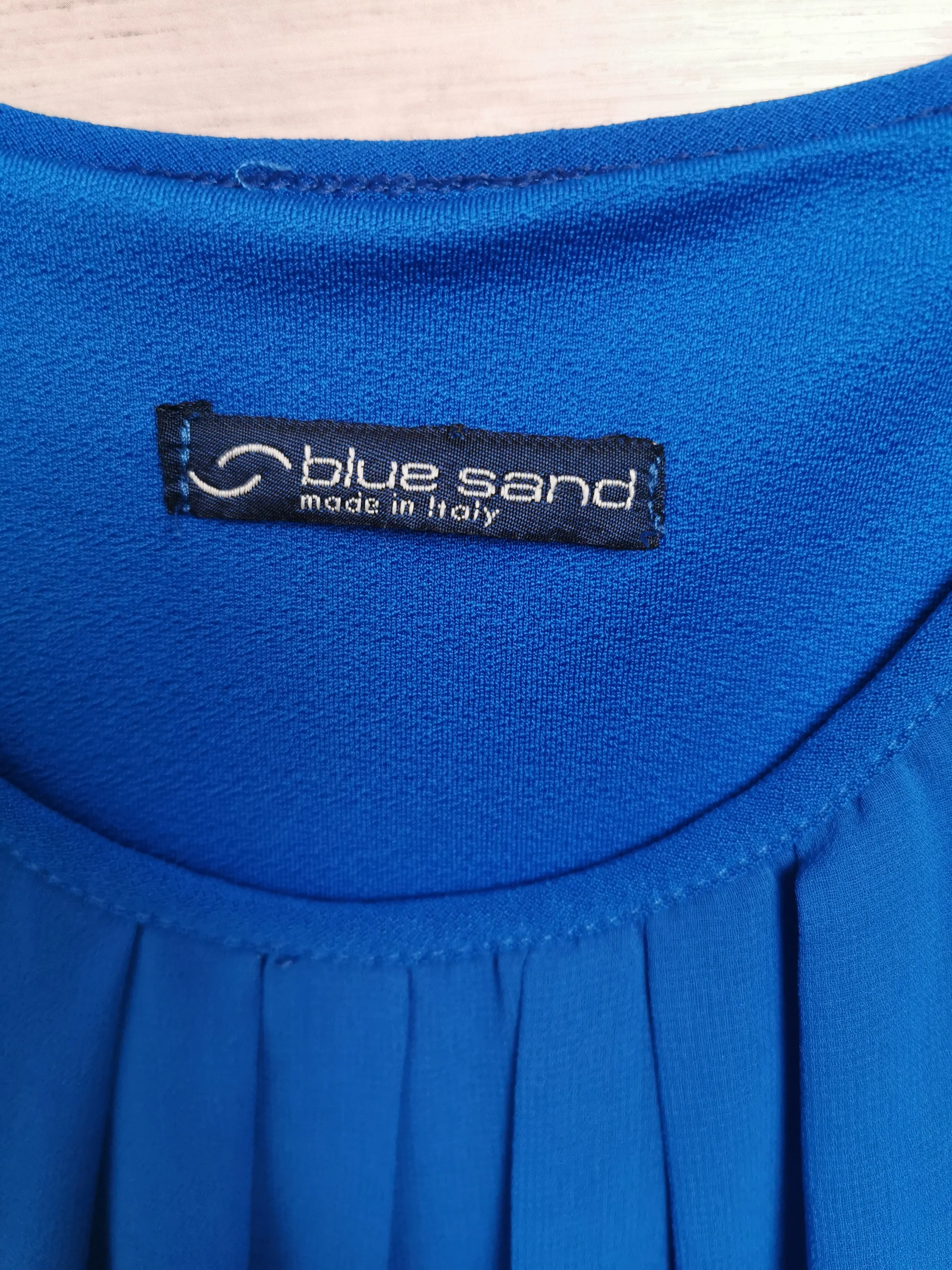 WOMENS SIZE XS - BLUE SAND, 'Made in Italy' Chiffon Dress EUC B53