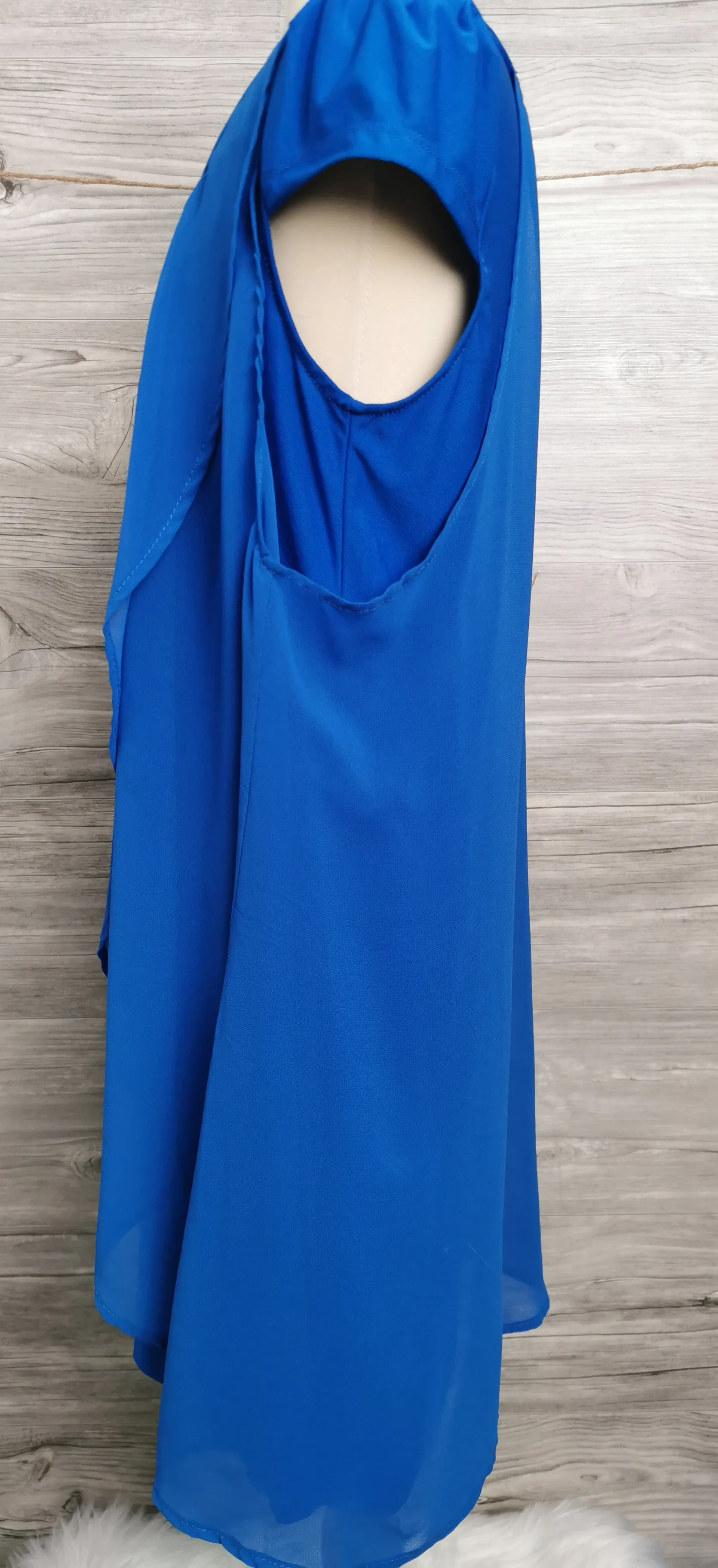 WOMENS SIZE XS - BLUE SAND, 'Made in Italy' Chiffon Dress EUC B53