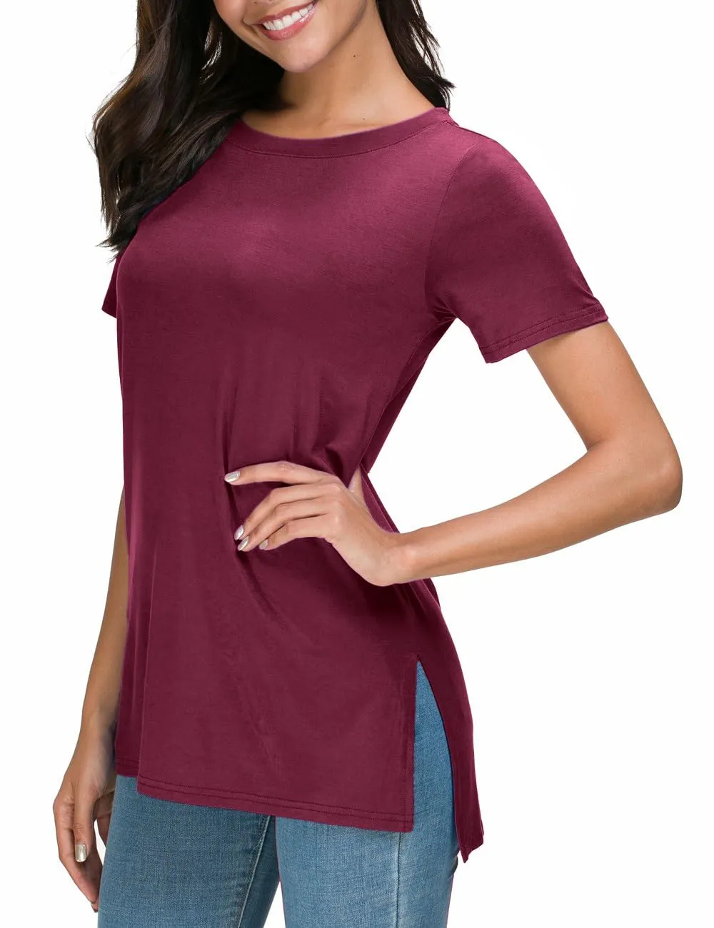 Women's Summer Casual Side Slit T-Shirt (Buy 3 Free Shipping)
