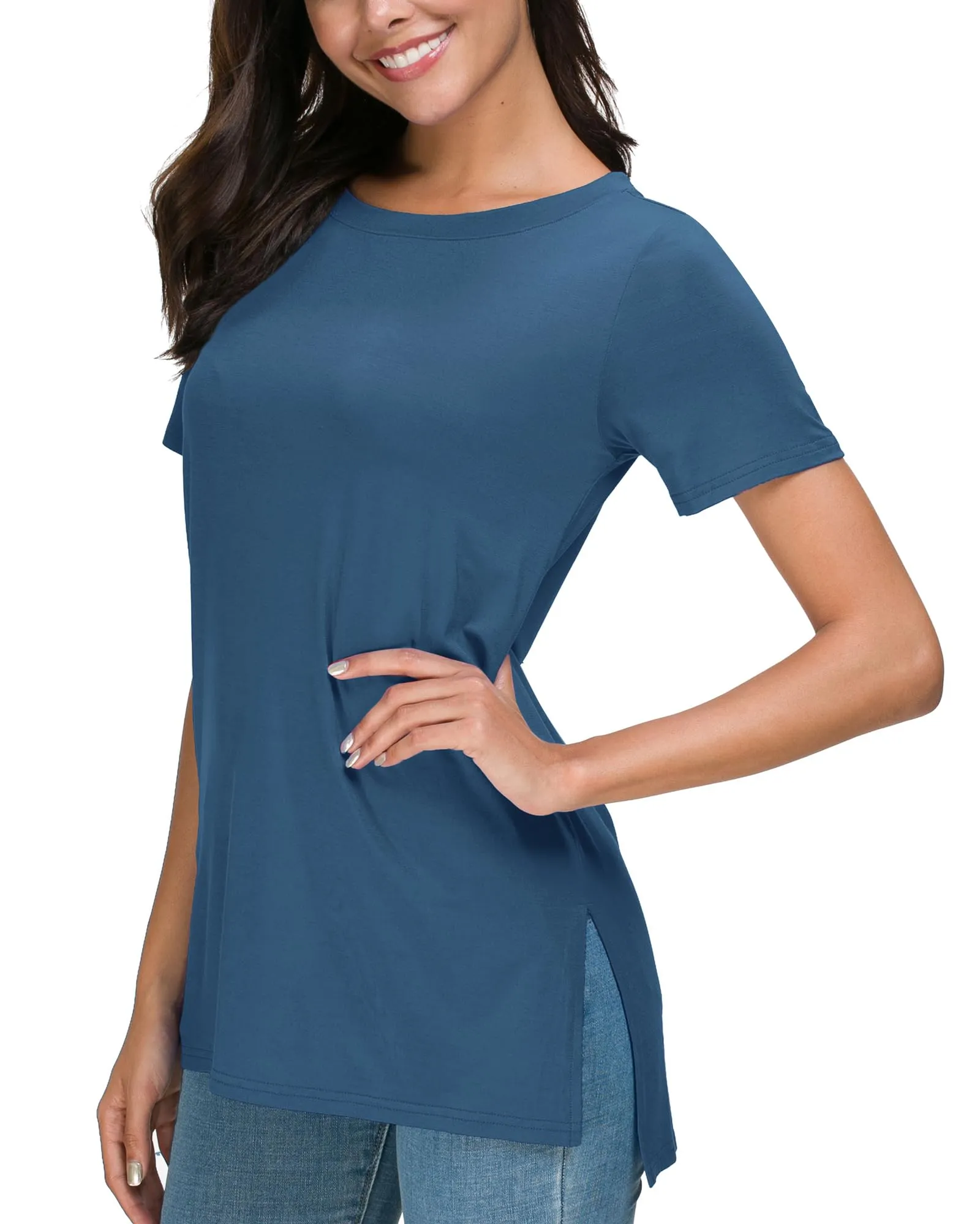 Women's Summer Casual Side Slit T-Shirt (Buy 3 Free Shipping)