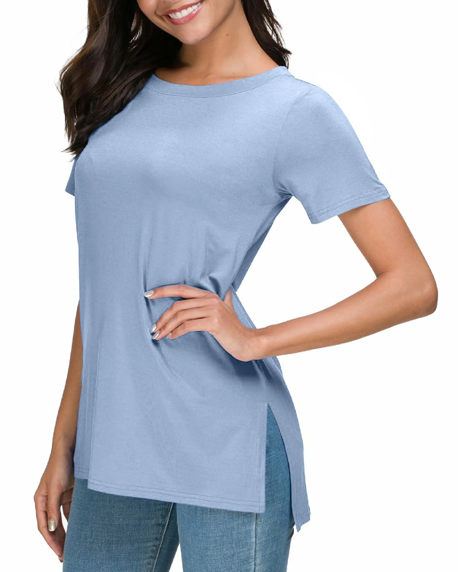 Women's Summer Casual Side Slit T-Shirt (Buy 3 Free Shipping)