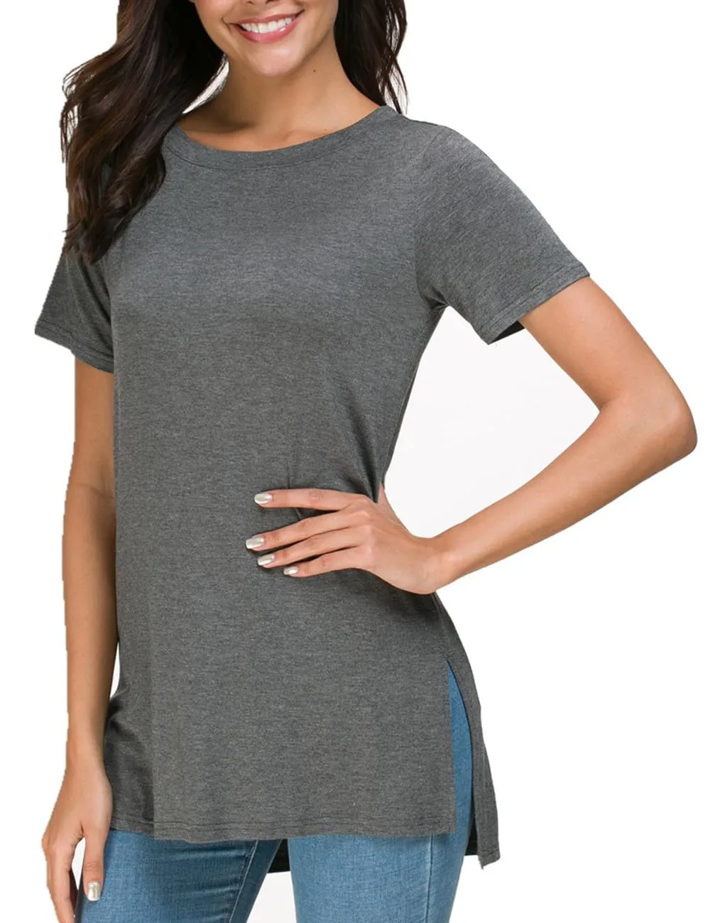 Women's Summer Casual Side Slit T-Shirt (Buy 3 Free Shipping)