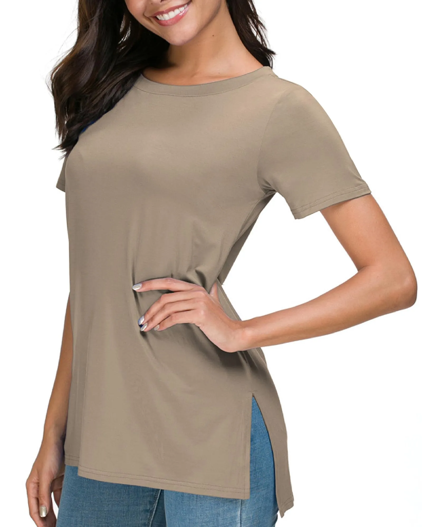 Women's Summer Casual Side Slit T-Shirt (Buy 3 Free Shipping)