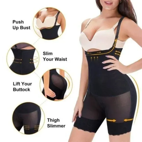 WOMEN'S Waist Trainer Bodysuit, Butt Lifter Panty