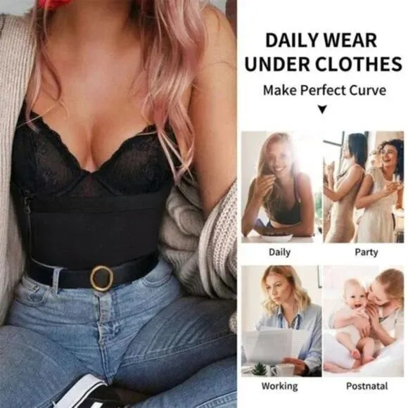 WOMEN'S Waist Trainer Bodysuit, Butt Lifter Panty